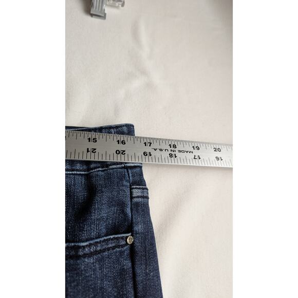 Chico'sY2K Platinum sz1 Wiskers bootcut bling some distressing no cuts flareGUC - Picture 10 of 16